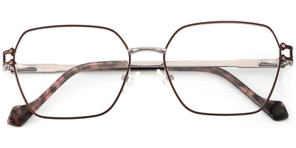 Acetate Metal Square Frame F8747