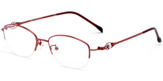 Metal Titanium Oval Frame F7528