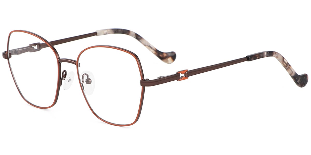 Acetate Metal Square Frame F9016