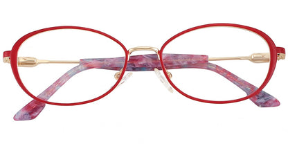 Acetate Metal Oval Frame F8860