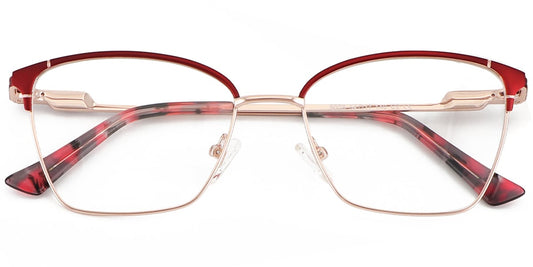 Acetate Metal Square Frame F9014