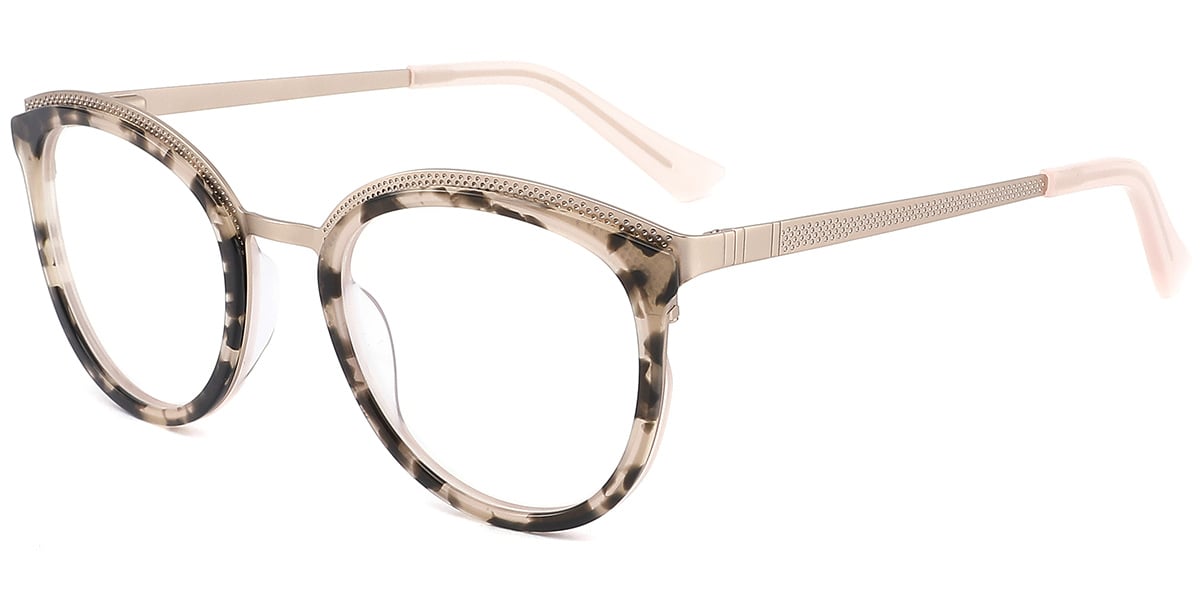 Acetate Metal Round Frame F5505