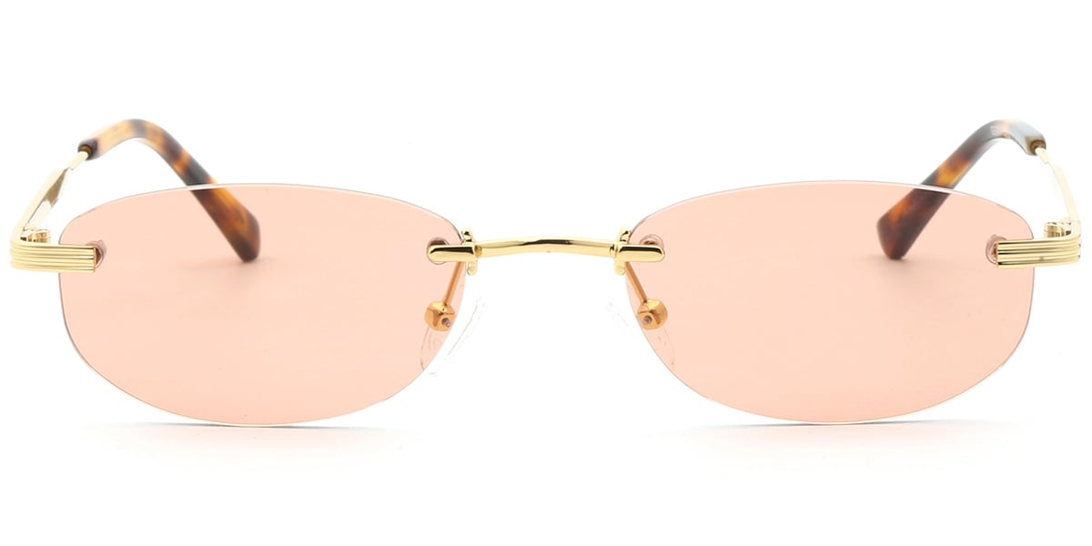 Acetate Metal Oval Sunglasses SG9351