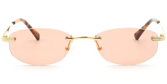 Acetate Metal Oval Sunglasses SG9351