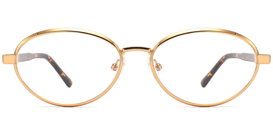 Acetate Metal Oval Frame F10399