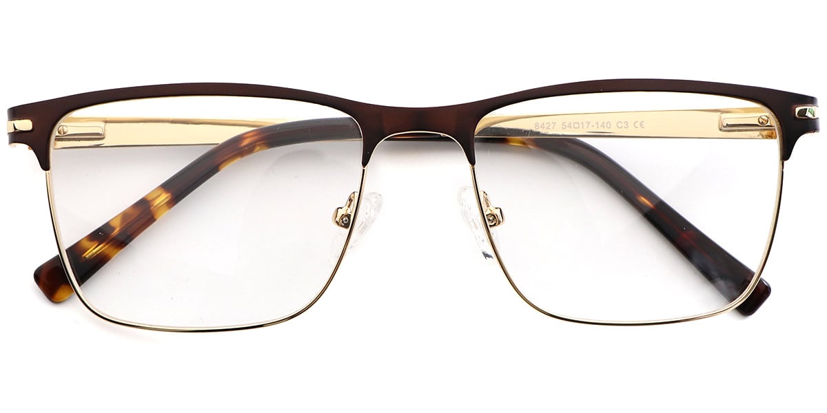 Acetate Metal Square Frame F8541