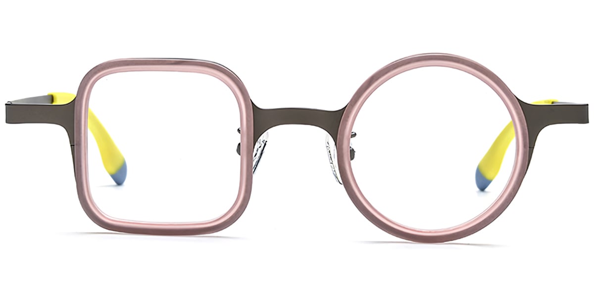 Acetate Titanium Square Frame F7294