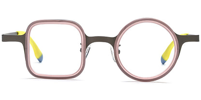 Acetate Titanium Square Frame F7294