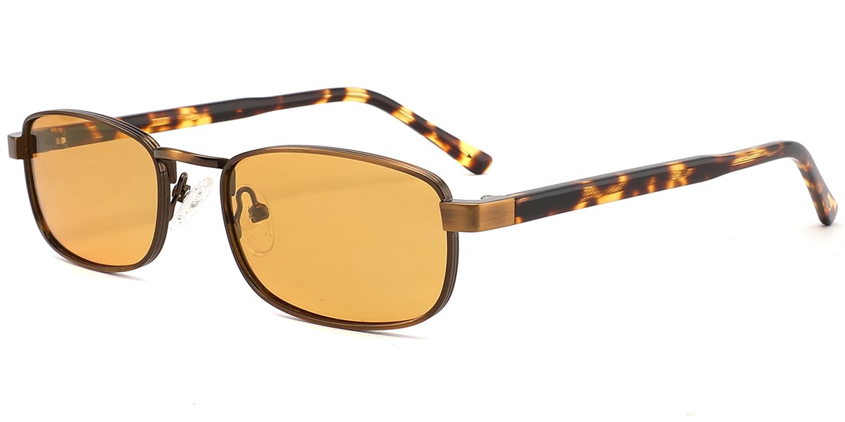Acetate Metal Rectangle Sunglasses SG9363