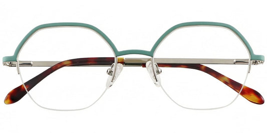 Acetate Metal Geometric Frame F8849