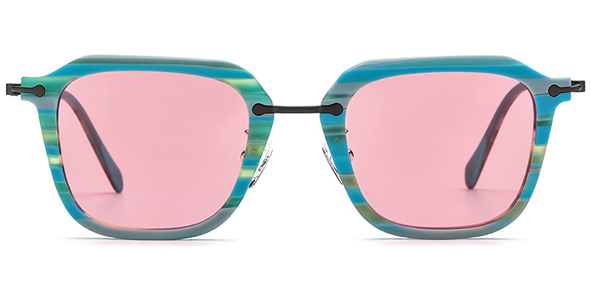 Acetate Titanium Square Sunglasses SG7178