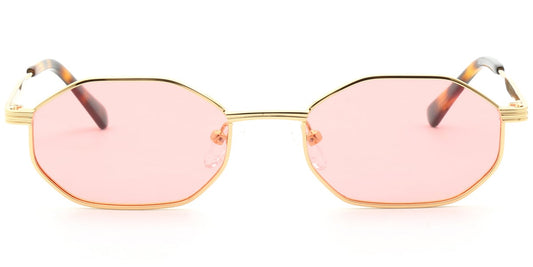 Acetate Metal Geometric Sunglasses SG9353