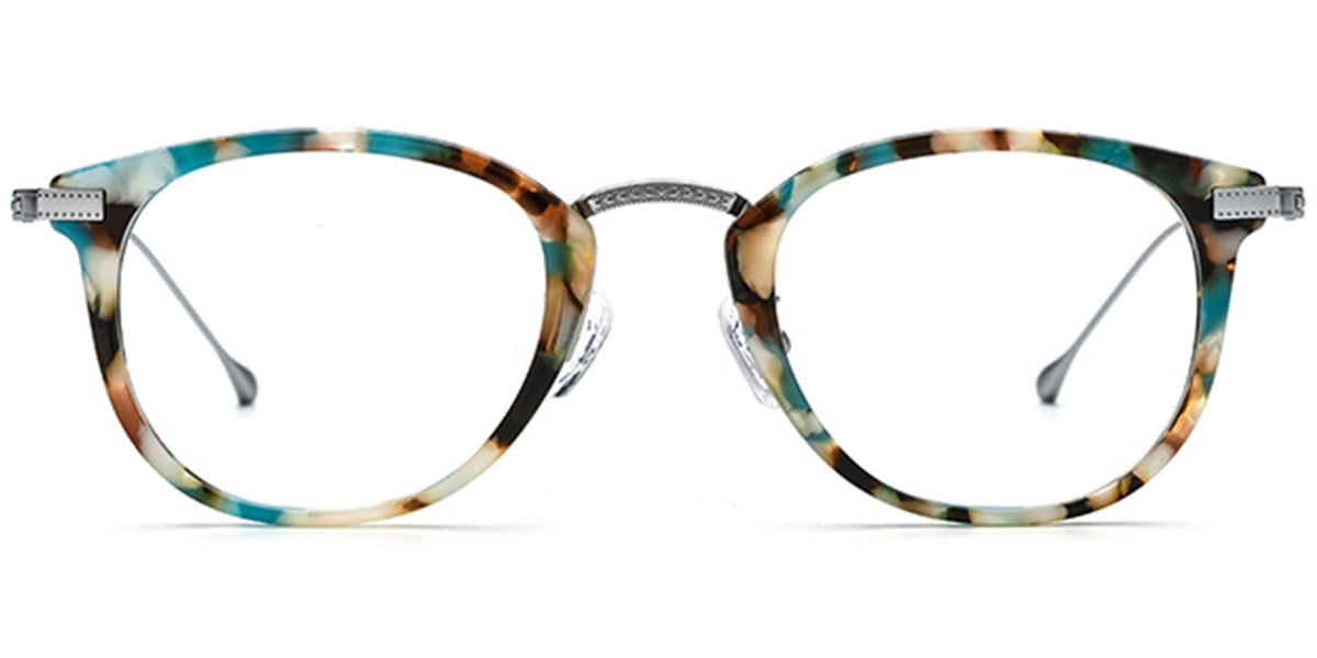 Acetate Titanium Oval Frame F7023