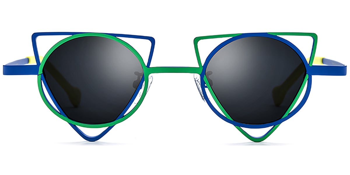 Titanium Geometric Sunglasses SG7169
