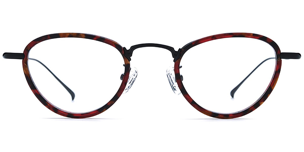 Acetate Titanium Cat Eye Frame F7724