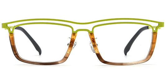 Acetate Titanium Rectangle Frame F6719
