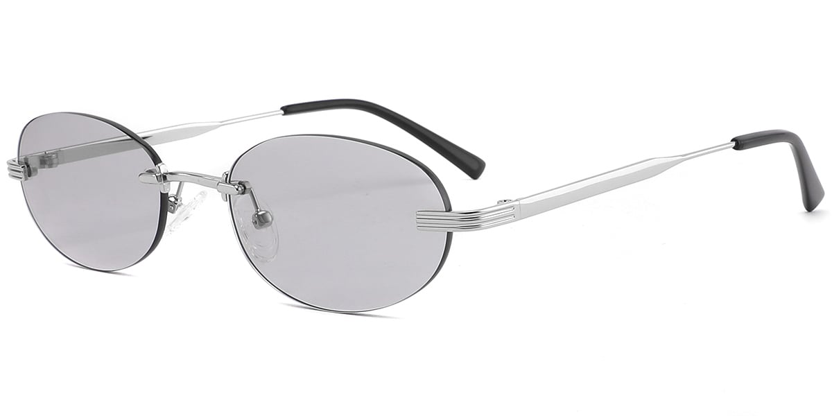 Acetate Metal Oval Sunglasses SG9364