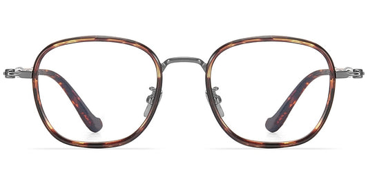 Acetate Titanium Square Frame F9445