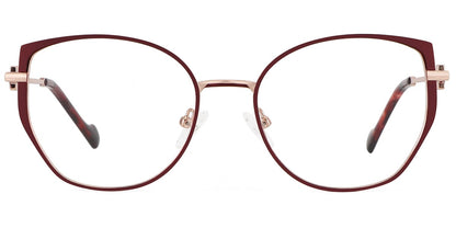 Acetate Metal Geometric Frame F9333