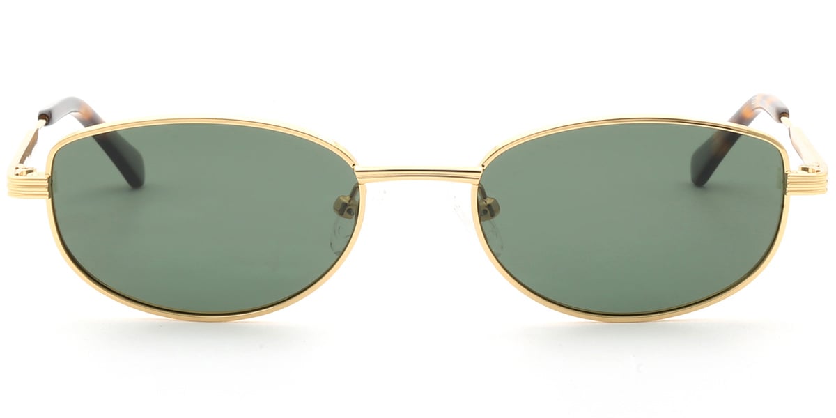 Acetate Metal Oval Sunglasses SG9352