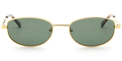 Acetate Metal Oval Sunglasses SG9352