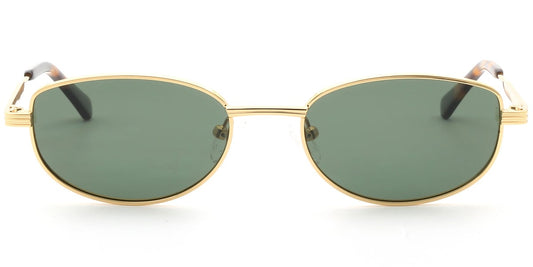 Acetate Metal Oval Sunglasses SG9352