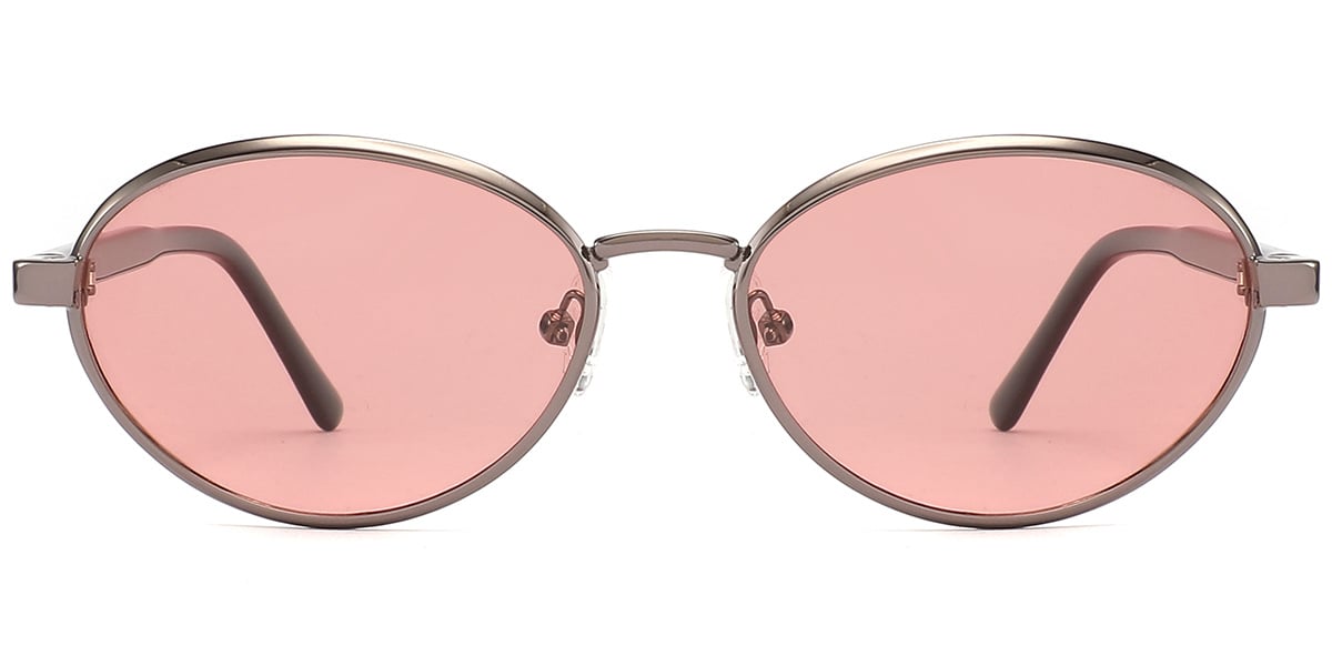 Acetate Metal Oval Sunglasses SG9366