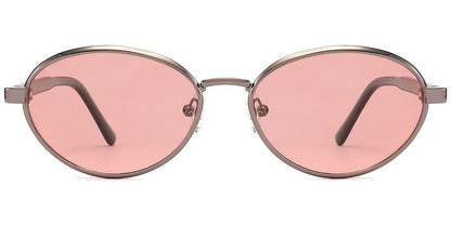 Acetate Metal Oval Sunglasses SG9366