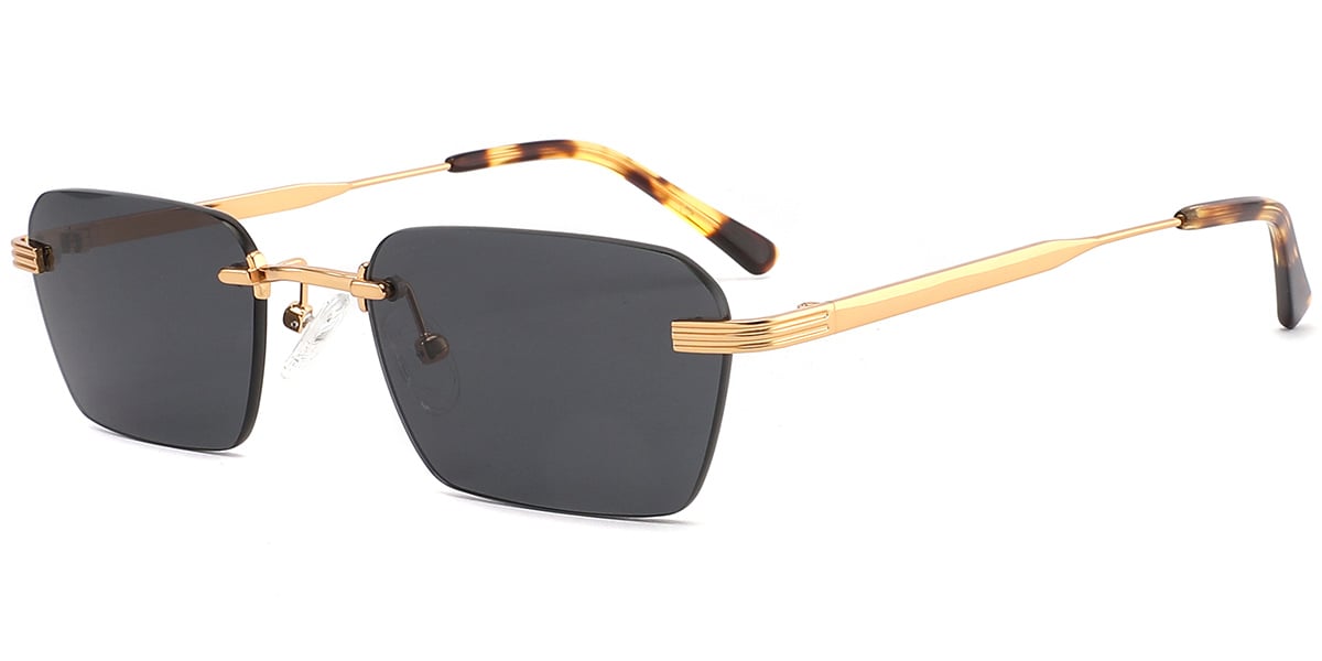 Acetate Metal Rectangle Sunglasses SG9365
