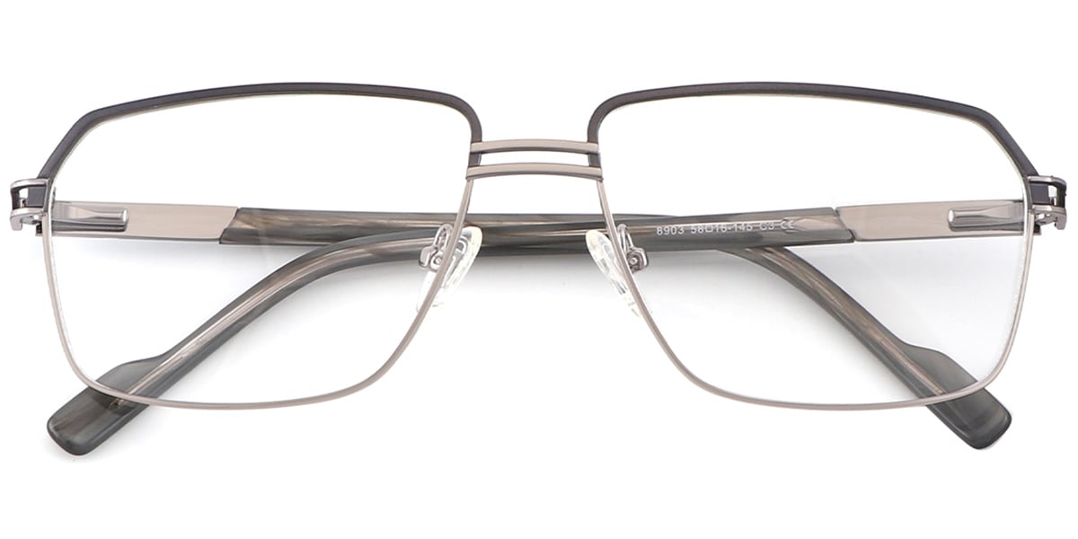 Acetate Metal Square Frame F8729