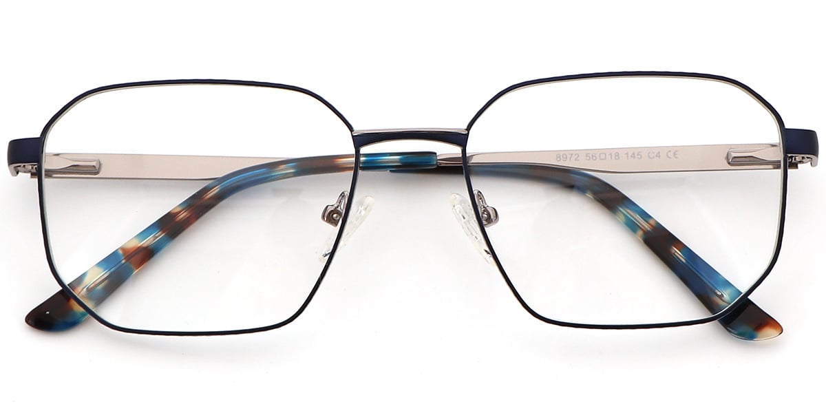 Acetate Metal Square Frame F8738