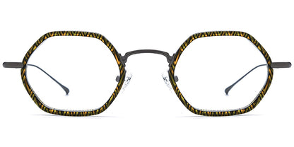 Acetate Titanium Geometric Frame F7721