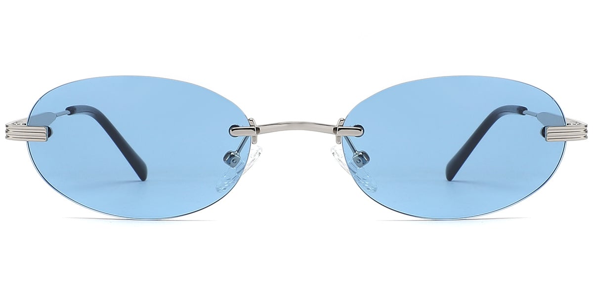 Acetate Metal Oval Sunglasses SG9364