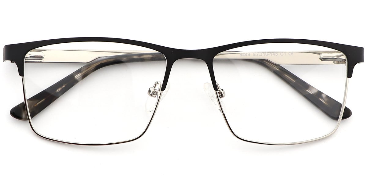 Acetate Metal Square Frame F8542
