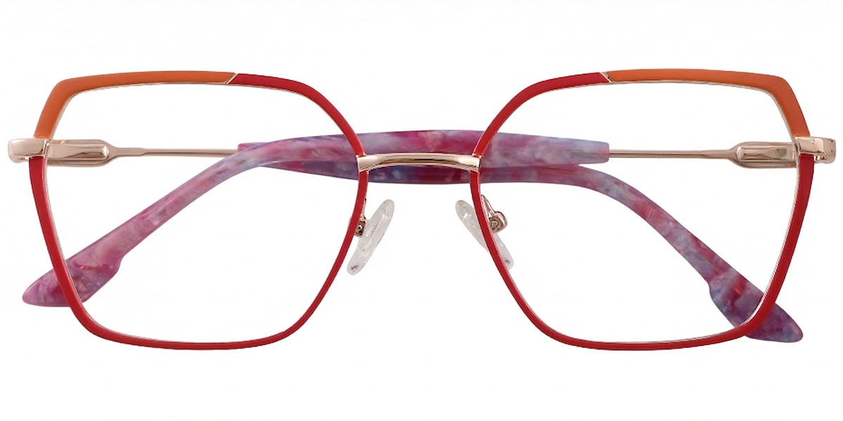 Acetate Metal Square Frame F8864