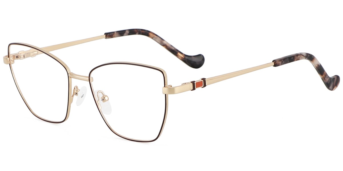 Acetate Metal Square Frame F8871