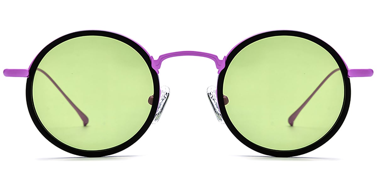 Acetate Titanium Round Sunglasses SG7179