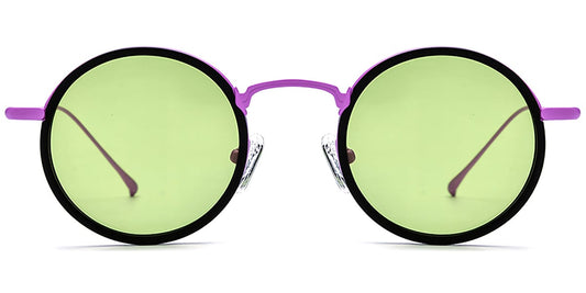 Acetate Titanium Round Sunglasses SG7179