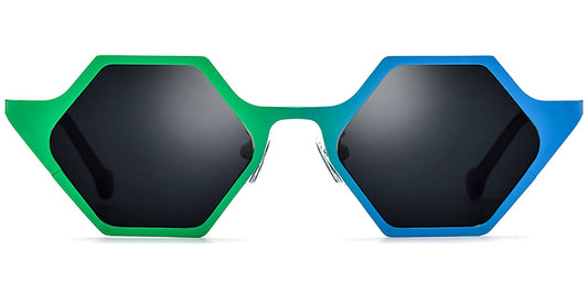 Titanium Geometric Sunglasses SG7333