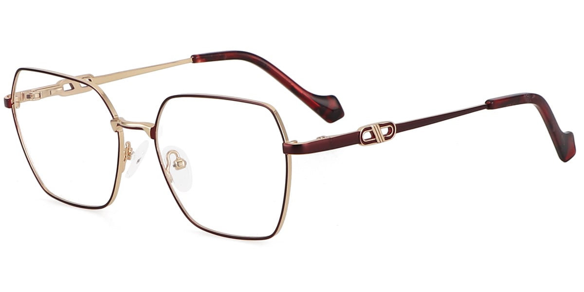 Acetate Metal Square Frame F9332