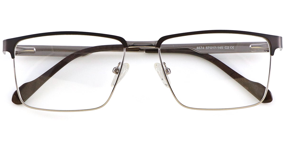Acetate Metal Square Frame F8552