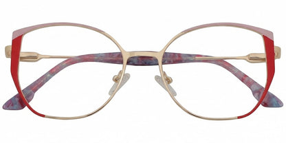 Acetate Metal Geometric Frame F8865