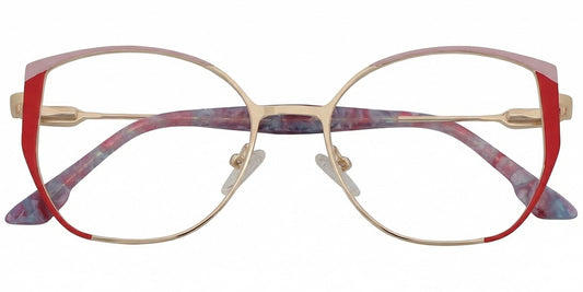 Acetate Metal Geometric Frame F8865
