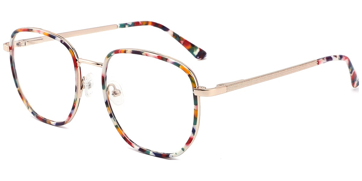 Acetate Metal Square Frame F10268