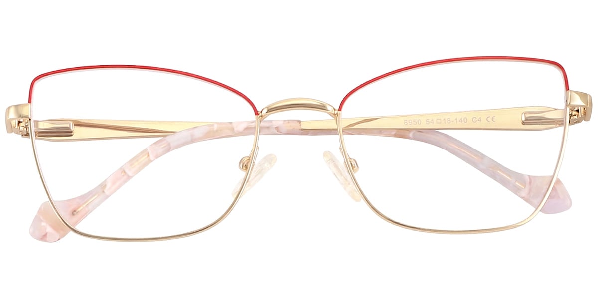 Acetate Metal Cat Eye Frame F8861