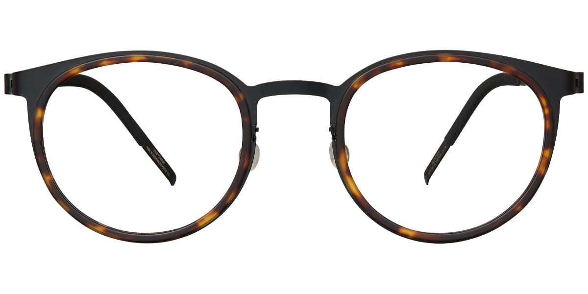 Acetate Titanium Round Frame F5886