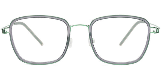 Acetate Metal Square Frame F8805