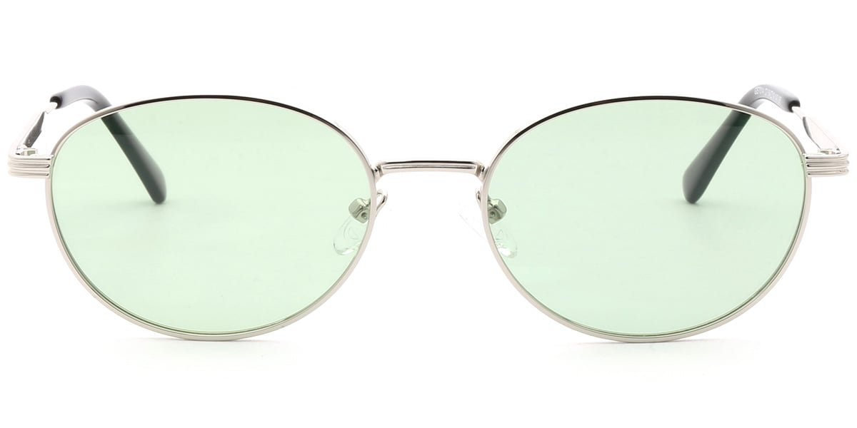 Acetate Metal Oval Sunglasses SG9354