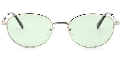 Acetate Metal Oval Sunglasses SG9354