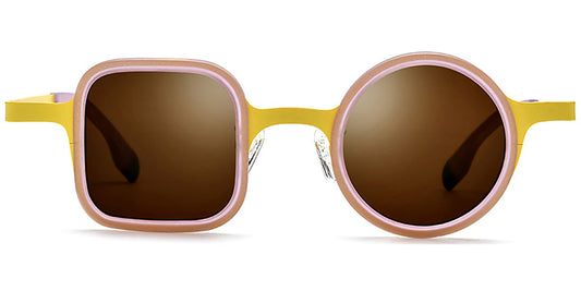 Acetate Titanium Square Sunglasses SG7303